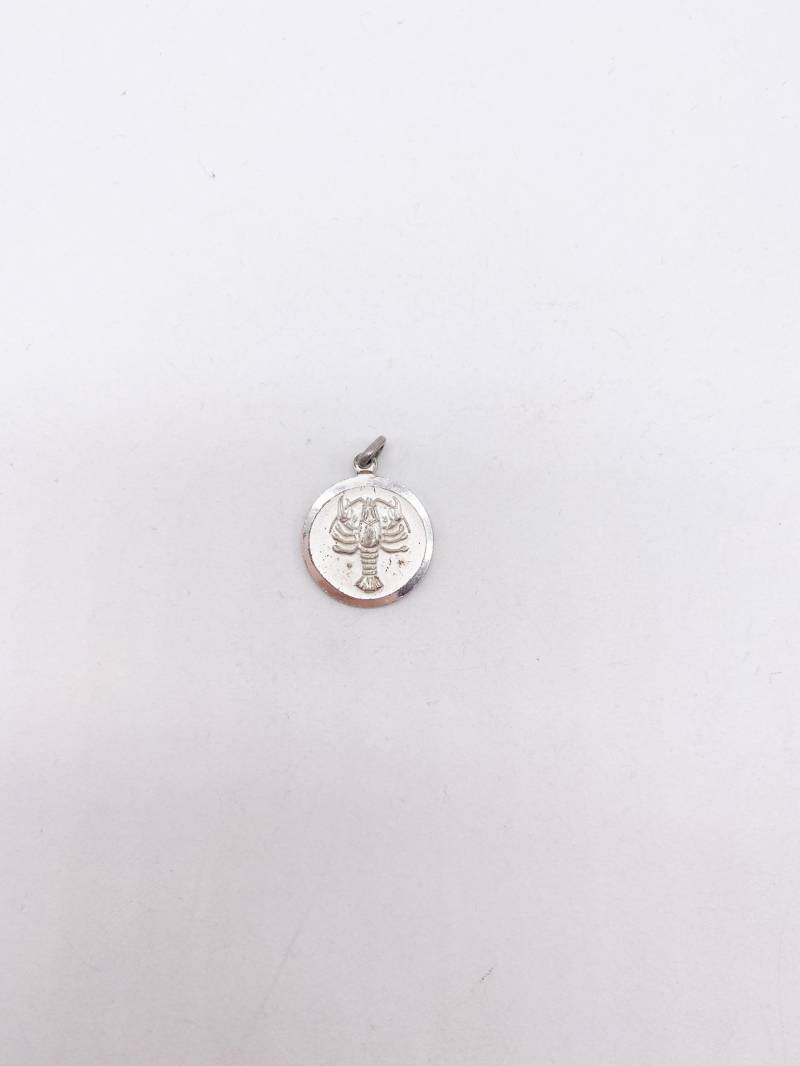 Vintage Sternzeichen Anhänger Krebs Echtes Silber 925 Tierzeichen Glücksbringer Geschenk Freundin Silberner von MagnetBerlin