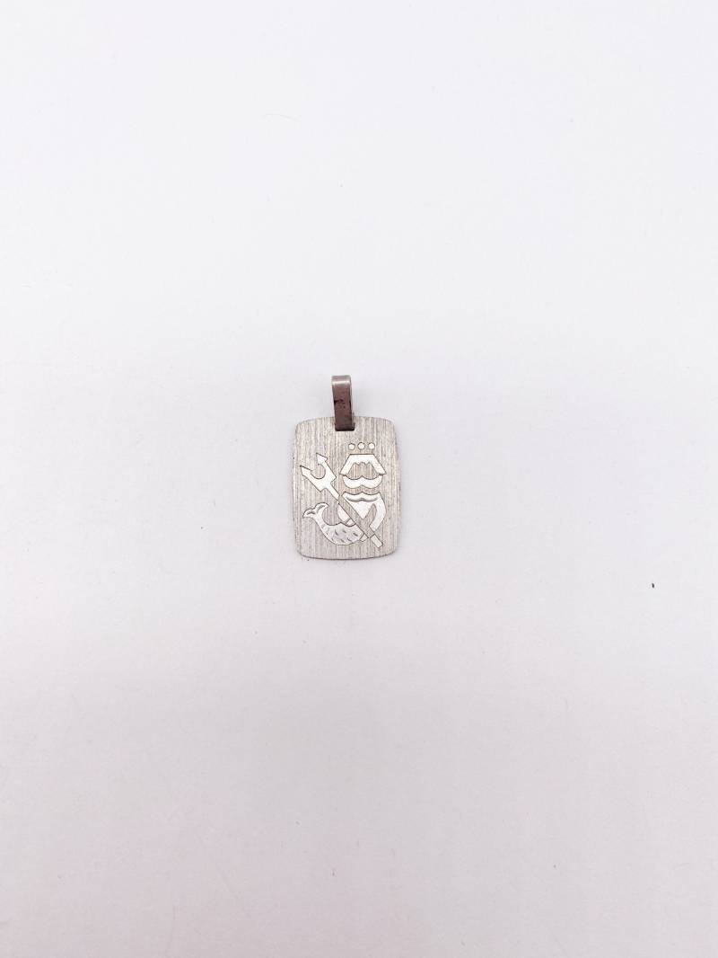 Vintage Sternzeichen Anhänger Wassermann Echtes Altes Silber 835 Tierzeichen Glücksbringer Geschenk Freundin von MagnetBerlin