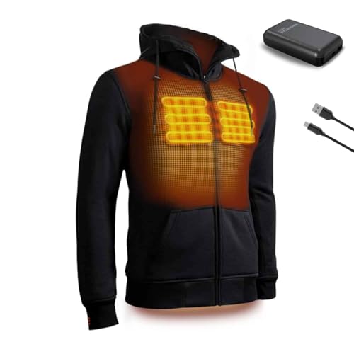 Beheizter Hoodie mit Powerbank - Inkl. 13000 mAh Akku - 7,4V Elektrisch Beheizte Weste - Schwarz - Für Herren und Damen Beheizter Hoodie mit Powerbank - Inkl. 13000 mAh Akku - 7,4V Elektrisch Beheizte Weste - Schwarz - Für Herren und Damen von Magnetar