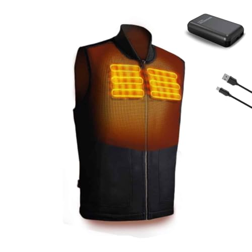 Magnetar Heated Work Bodywarmer with Powerbank - Incl. 13000 mAh Battery - 7.4V Electrically Heated Vest - Black - Men and Women von Magnetar