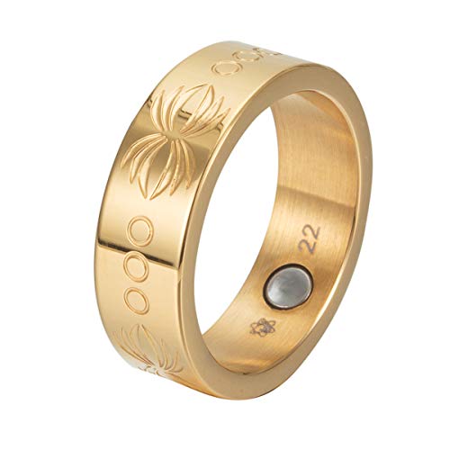 Magnetring Premium Vintage gold Wings nickelfrei allergiefrei Magnetschmuck-4you 2747 24k hartvergoldet 19 von Magnetschmuck-4you