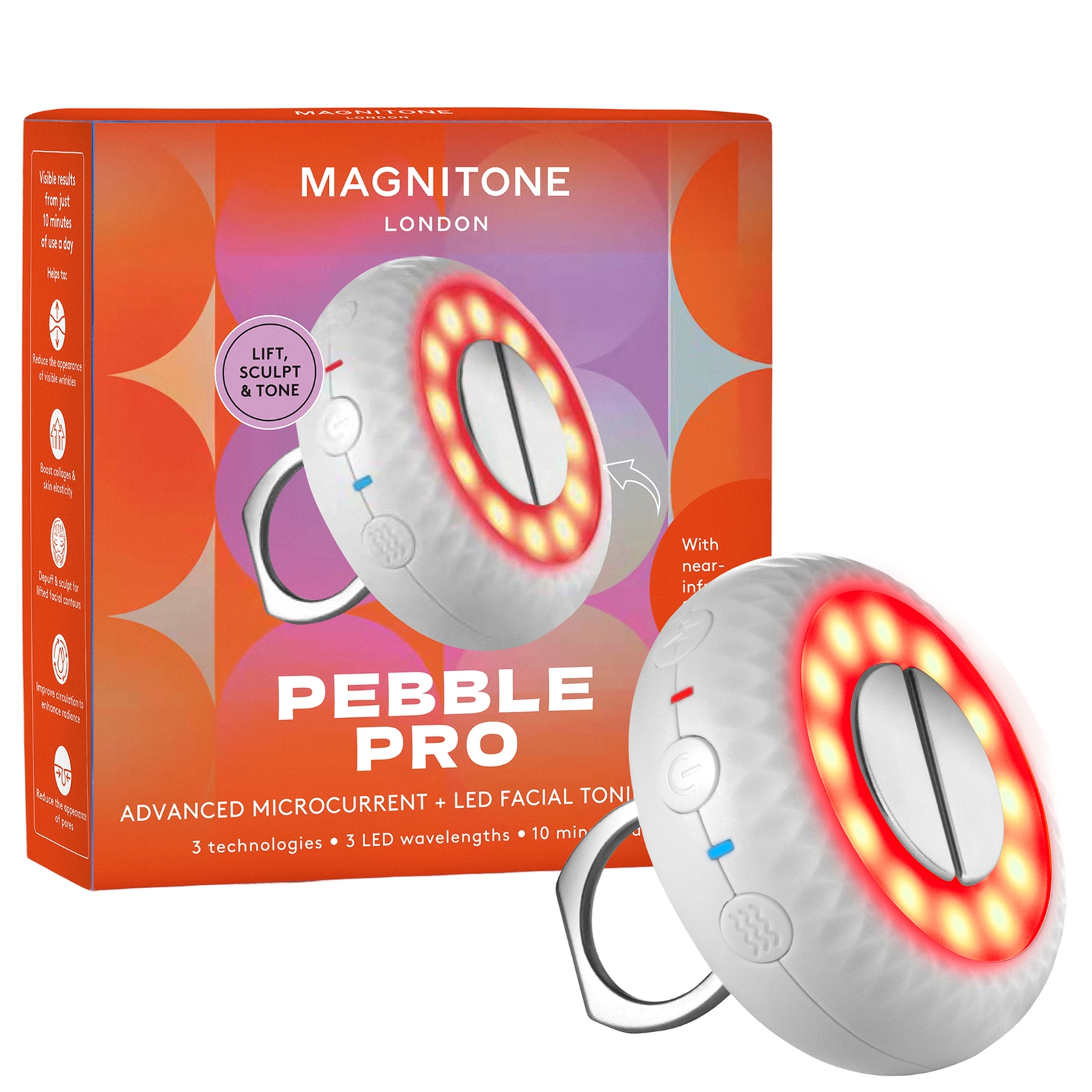 MAGNITONE London Pebble Pro Advanced Microcurrent & LED Facial Toning Device von Magnitone London