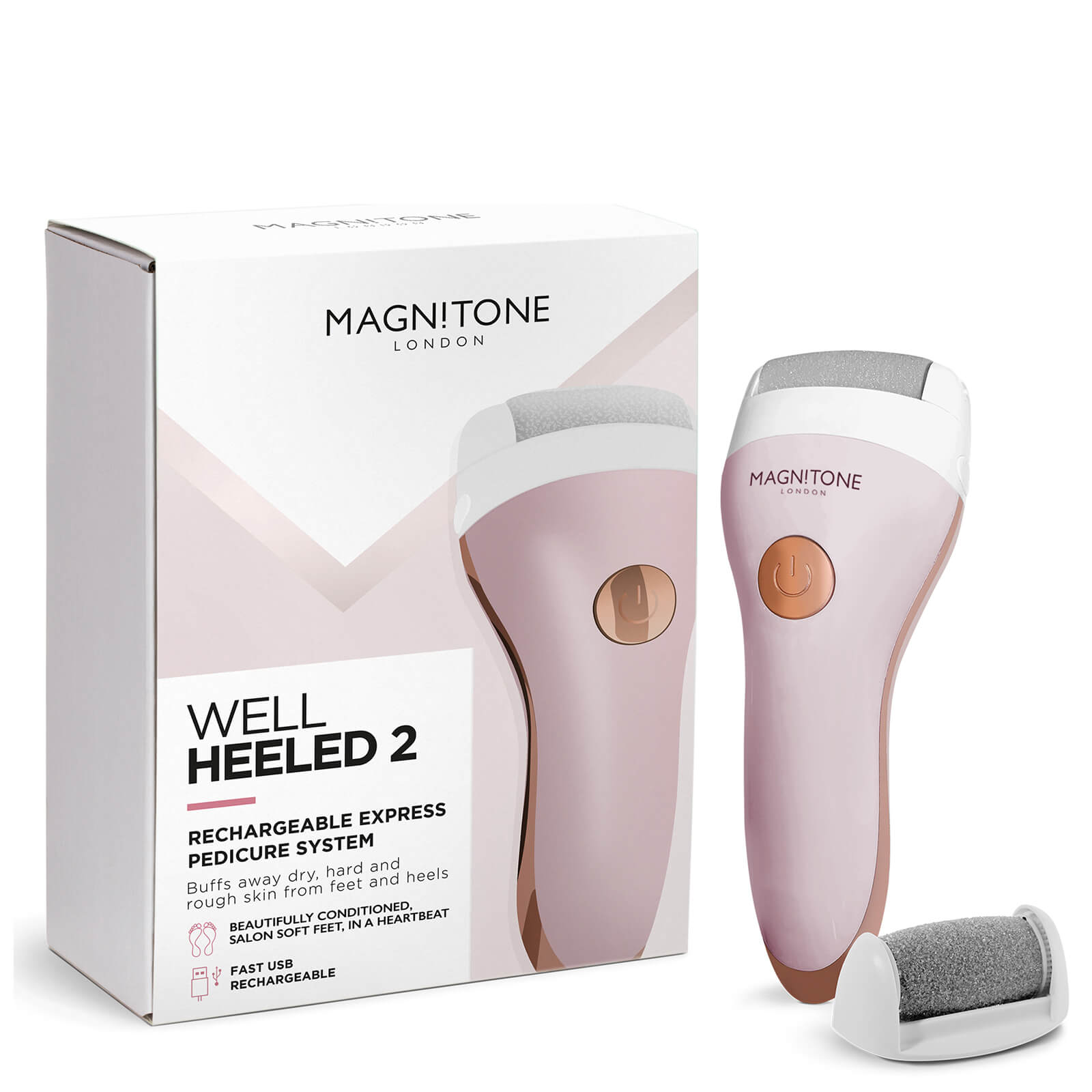 MAGNITONE London Well Heeled 2 Rechargeable Express Pedi - Pink von Magnitone London