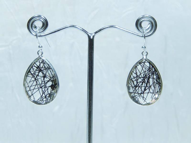 Rutilquarz Ohrringe 925Er Sterlingsilber in Oval Form Silber Echte Edelstein Damen Ohrhänger Schmuck Damenohrringe von MagnoKreativ