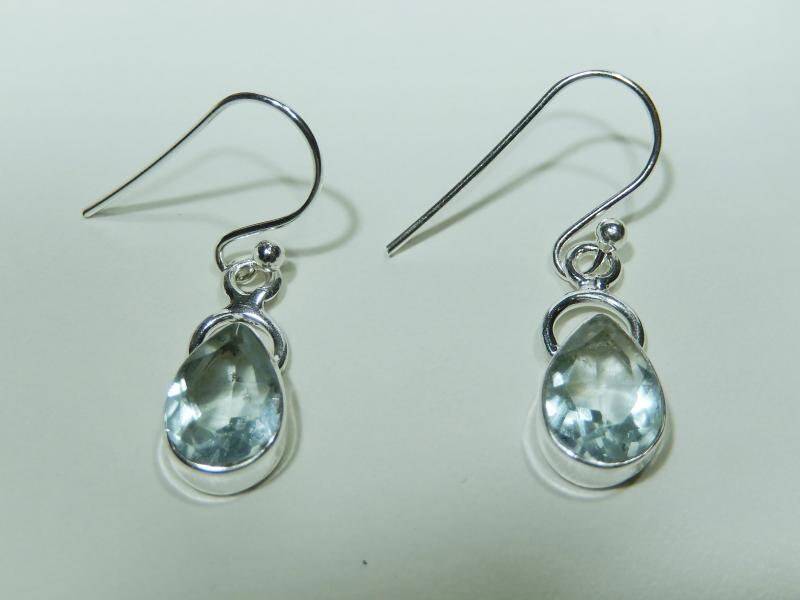 Topas Blau Silber Ohrringe Aus Faccettierten Steinen Tropfen Form 925Er Sterlingsilber Damen Ohrhänger Damenohrringe Echte Edelstein Schmuck von MagnoKreativ