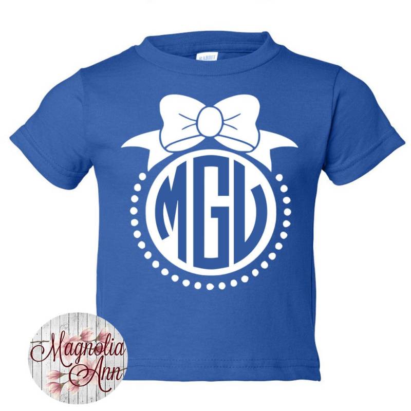 Benutzerdefinierte Monogramm Shirt, Monogrammed Kinder Personalisierte Kleinkind T-Shirt, Mädchen-Kleidung, Kleinkind-T-Shirt von MagnoliaAnn