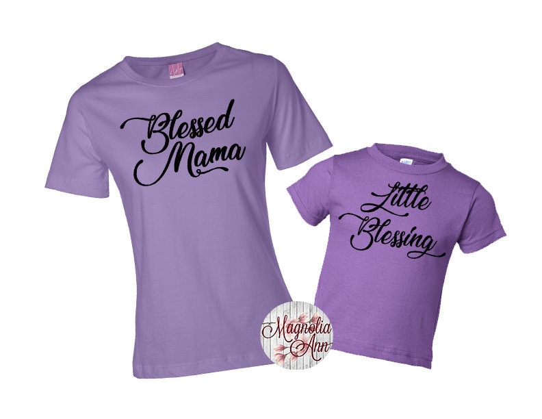 Blessed Mama Little Blessing, Kleines Blessing Shirt, Und Ich Outfit, Neue Baby, Shirts, Familien Passendes T-Shirt von MagnoliaAnn