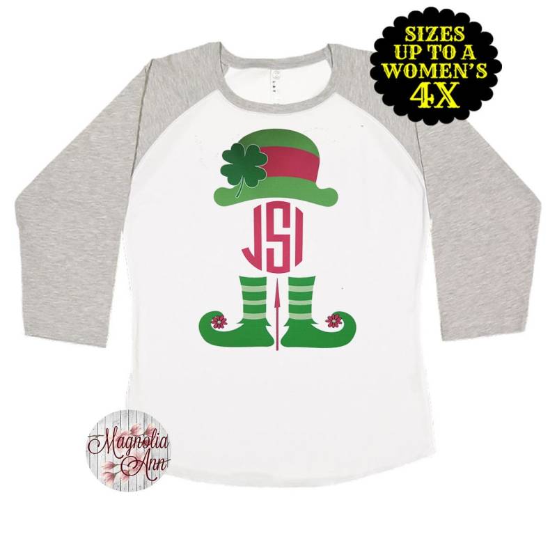 Kobold Monogramm Hemd, St. Patricks Day Shirt, Passendes Übergröße Kinder von MagnoliaAnn