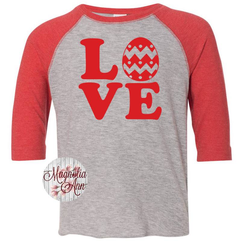 Liebe Ostern Shirt, Kinder Kleinkind Raglan, Osterei-Jagd von MagnoliaAnn