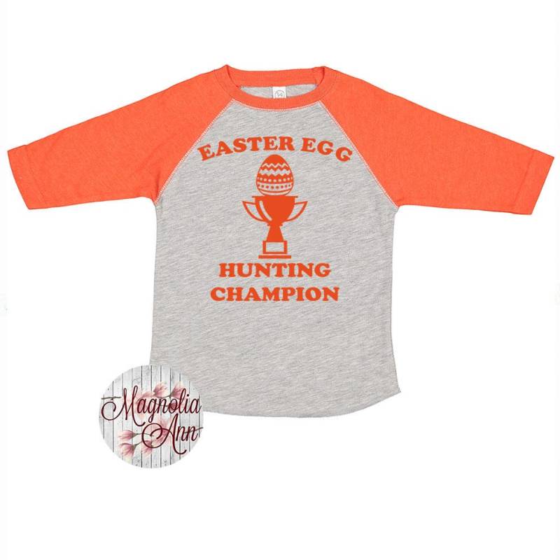 Osterei Jagd Champion Shirt, Kinder Ostern Kleinkind Raglan von MagnoliaAnn