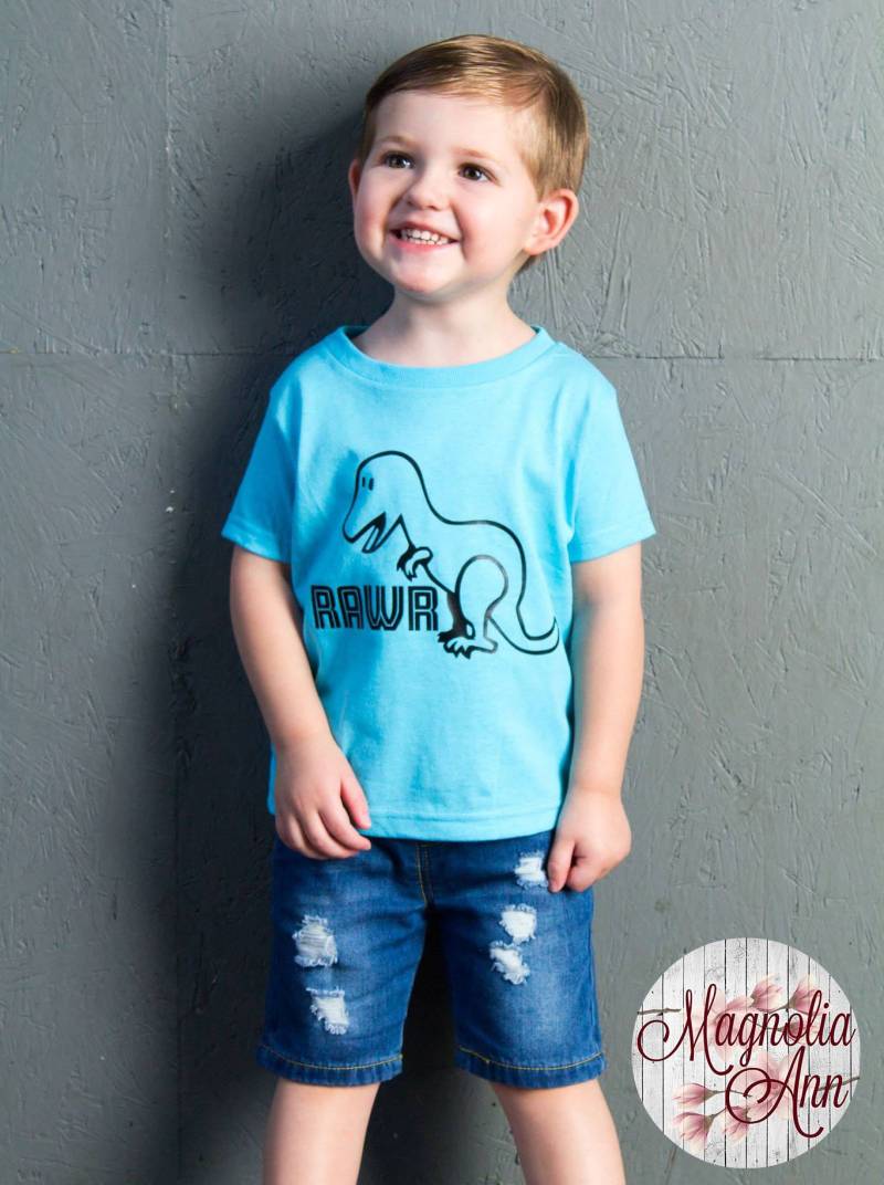 Rawr Dinosaurier, T-Rex, Kinder T-Shirt in 11 Verschiedenen Farben Und Grössen 5-5/6 von MagnoliaAnn