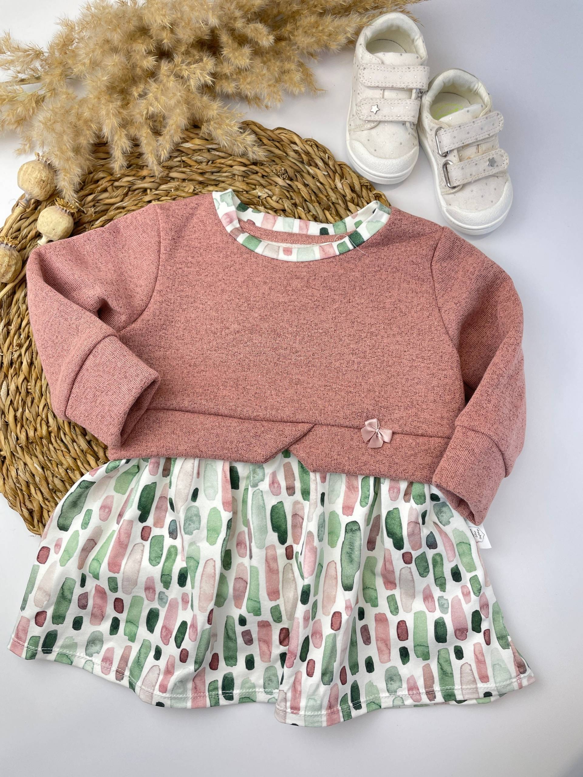 Girly Sweater 80&92/Rosa/Glitzersweat/streifen von MagnoliaCottonCraft