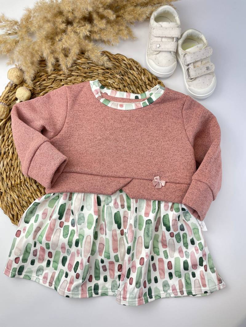 Girly Sweater 80&92/Rosa/Glitzersweat/streifen von MagnoliaCottonCraft