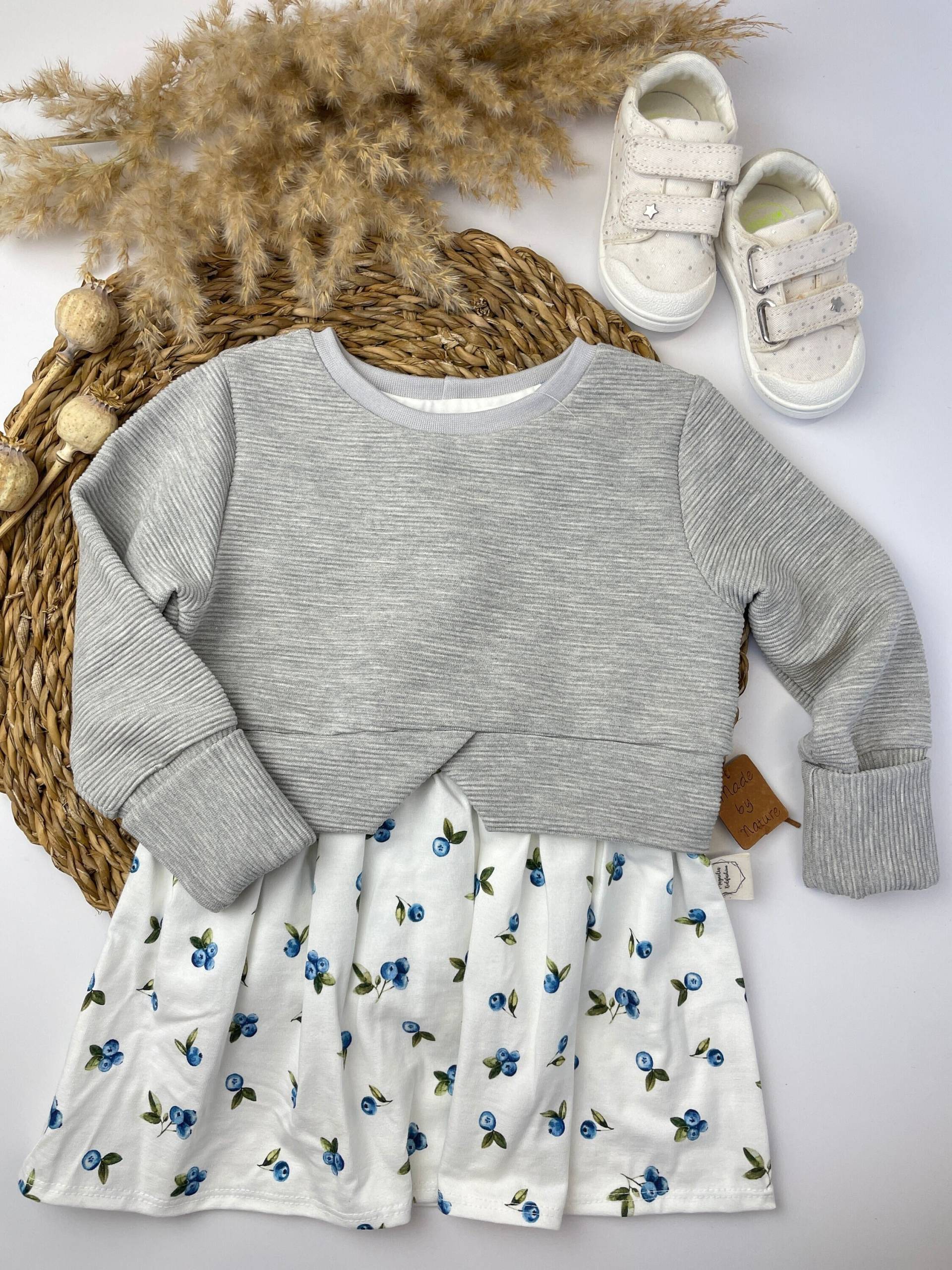 Girly Sweater 86&92/Grau/Waffel/Rib/Blueberry Girly Sweater 86&92/Grau/Waffel/Rib/Blueberry von MagnoliaCottonCraft
