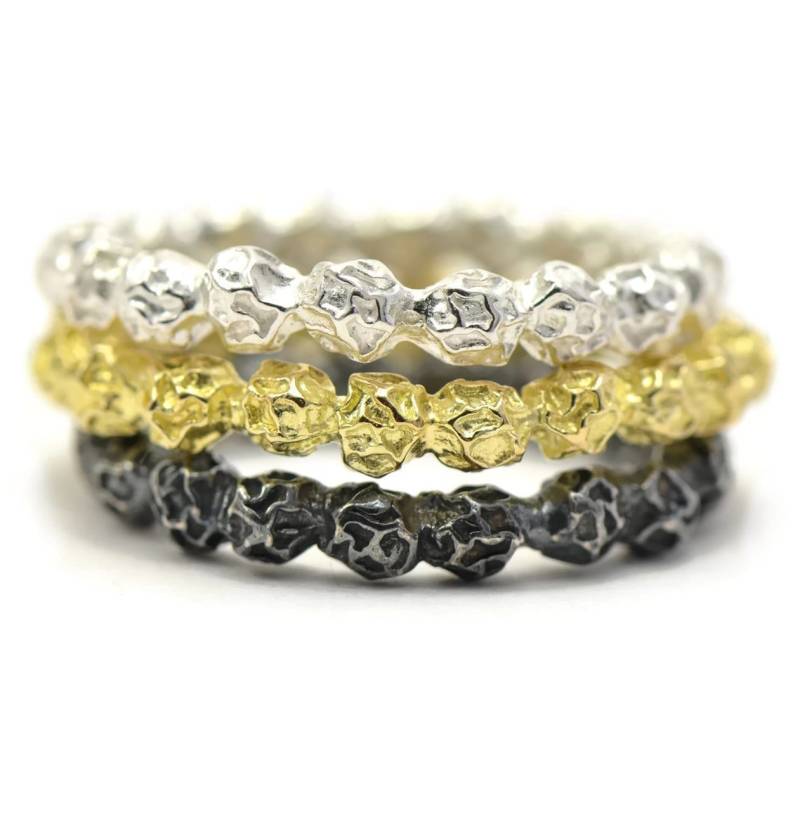 Pfefferkorn Ring Rustikales Sterling Silber Band Pfefferkorn Ring Rustikales Sterling Silber Band von MagnoliaJewellery