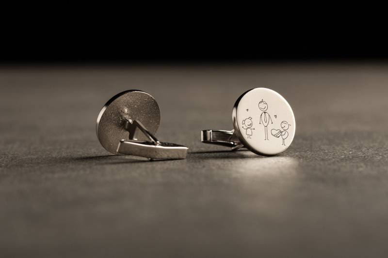 Personalisierte Manschettenknöpfe Sterling Silber Andenken Personalisiert von MagnoliaMen