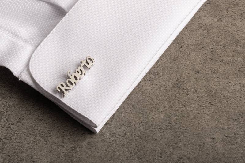 Personalisierte Manschettenknöpfe Aus Sterlingsilber - Hochzeitsgeschenk Mit Individuellem Namen von MagnoliaMen