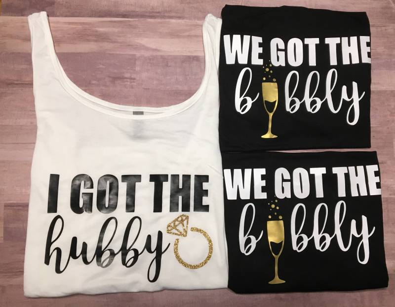 Bachelorette Party Tanks, Braut Gold Tank, Ich Habe Den Ehemann Haben Wir Die Sprudelnde Shirt, Kader, Passenden Tank Plus Größe Bachelorette Party Tanks, Braut Gold Tank, Ich Habe Den Ehemann Haben Wir Die Sprudelnde Shirt, Kader, Passenden Tank Plus Größe von MagnoliaRaynStudios