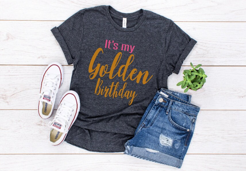 Goldener Geburtstag Mädchen Shirt - Gold Goldenes Mädchen-Geburtstags-Shirt Personalisierter von MagnoliasLane