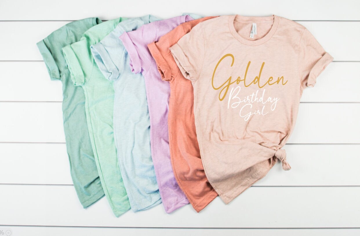 Goldener Geburtstag Mädchen Shirt - Gold Goldenes Mädchen-Geburtstags-Shirt Personalisierter von MagnoliasLane