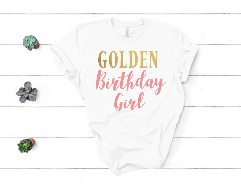 Goldenes Geburtstags-Shirt - Mädchen Mädchen-Geburtstags-Shirt Personalisierter Goldener Geburtstag von MagnoliasLane