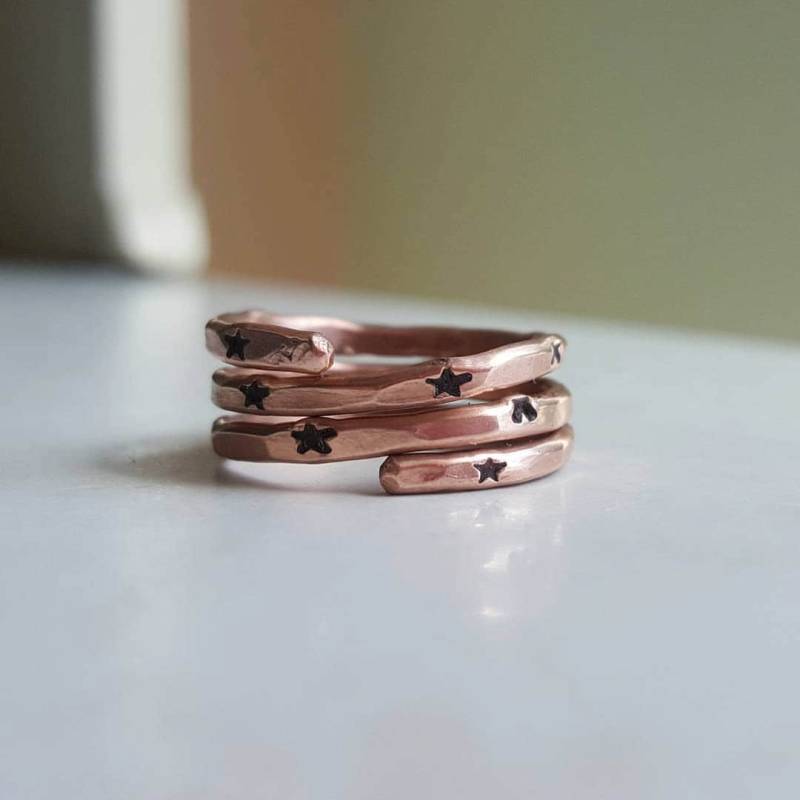 Handgefertigte Verstellbare Kupferdraht Stern Ring Handgefertigte Verstellbare Kupferdraht Stern Ring von Magpiper