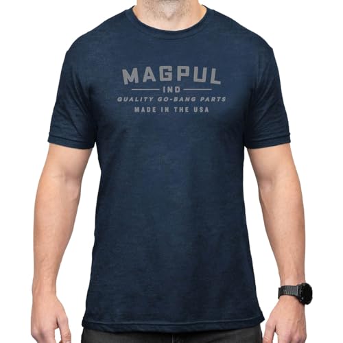 Magpul CVC Herren T-Shirt mit Rundhalsausschnitt, kurzärmelig, Go Bang Parts Navy, Mittel von Magpul