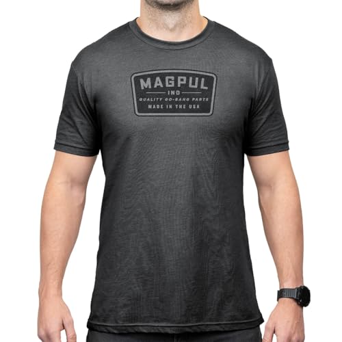 Magpul CVC Herren T-Shirt mit Rundhalsausschnitt, kurzärmelig, Go Bang Parts Patch Charcoal, L von Magpul