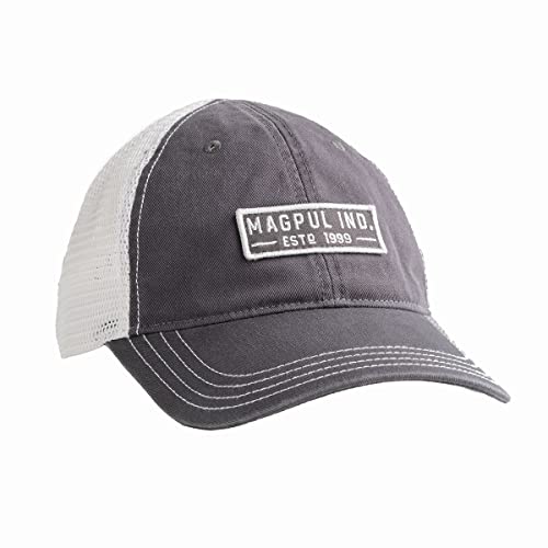 Magpul Unisex-Erwachsene Trucker Hat Snapback Baseball Cap, One Size Fits Most Baseballkappe, Established Garment Washed Anthrazit/Weiß, Einheitsgröße Magpul Unisex-Erwachsene Trucker Hat Snapback Baseball Cap, One Size Fits Most Baseballkappe, Established Garment Washed Anthrazit/Weiß, Einheitsgröße von Magpul