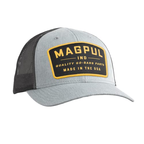 Magpul Unisex Trucker Hat Snap Back Baseball Cap, One Size Fits Most Baseballkappe, Go Bang Heather Grey, Einheitsgröße von Magpul