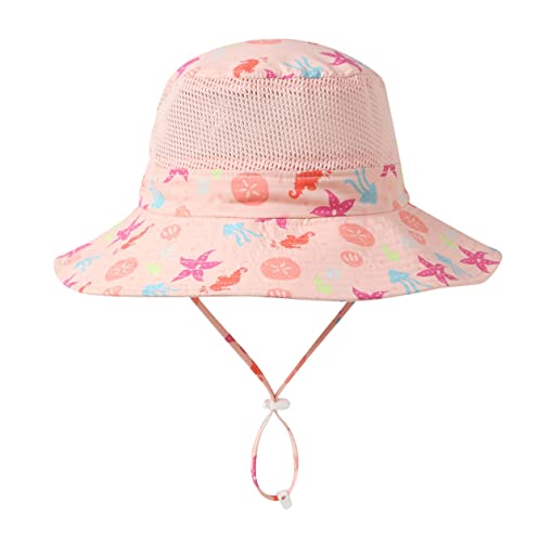 Magracy Kinder UPF 50+ Sonnenhut Breiter Krempe Sonnenschutz für Kleinkinder Strand-Eimerhut Verstellbar für Jungen und Mädchen 2-4 Jahre von Magracy
