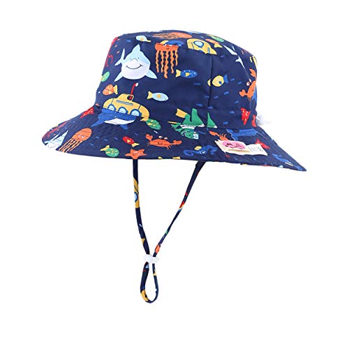 Magracy Kleinkind Kinder UPF 50+ Eimerhut mit breiter Krempe, Sonnenschutzhüte für Babys, Jungen und Mädchen Strandhut verstellbar M von Magracy