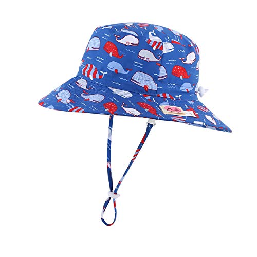 Magracy Kleinkind Kinder UPF 50+ Eimerhut mit breiter Krempe, Sonnenschutzhüte für Babys, Jungen und Mädchen Strandhut verstellbar M von Magracy