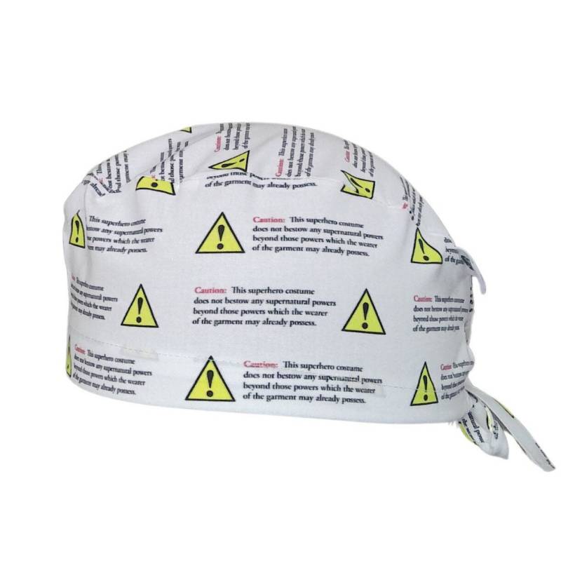 Blockkappe „Super Power". Wiederverwendbare Euro-Chirurgenhaube Aus Hochwertiger Baumwolle. Je Nach Haarlänge Stehen 3 Modelle Zur Auswahl von MagsCaps