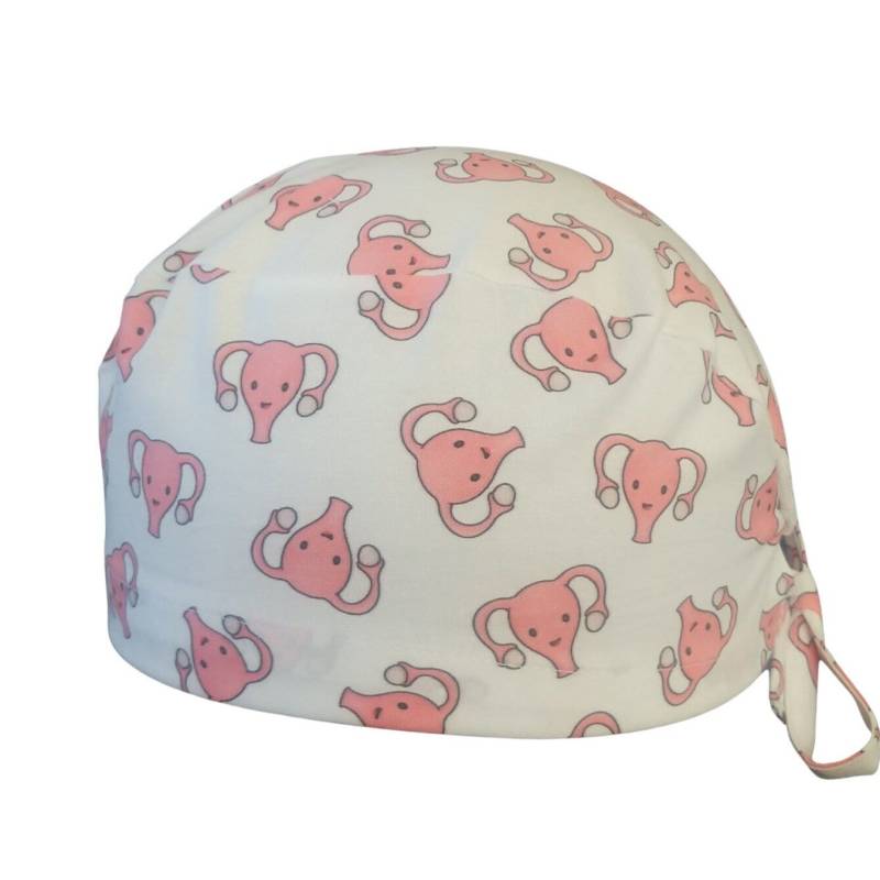 Individuell Anpassbare Op-Haube, Weißer Hintergrund, Baumwolle, 2 Größen, Für Kurzes Oder Langes Haar, Op-Haube von MagsCaps