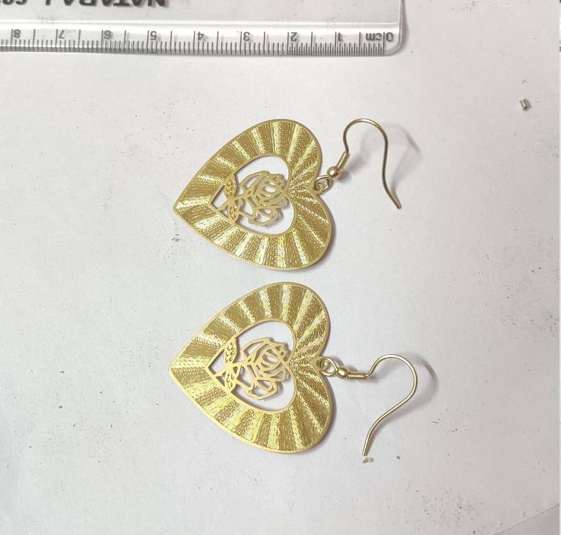 Mahabal Creations - Gold Farbe Reine Messing Filigrane Ohrringe Teil 2 von MahabalCreations