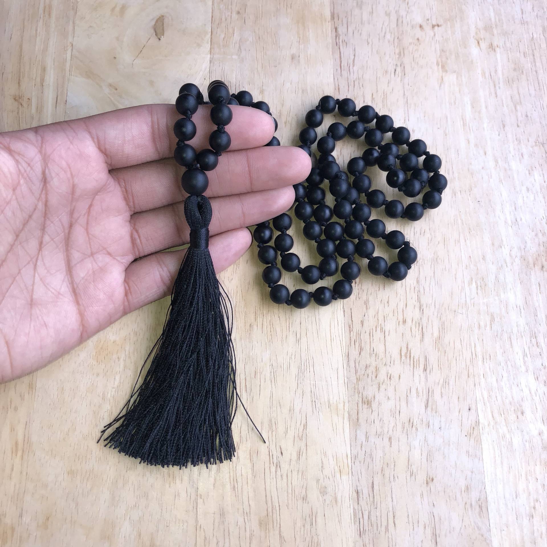 Matte Onyx Mala Halskette Matte Onyx Mala Halskette von MahadeviCollective