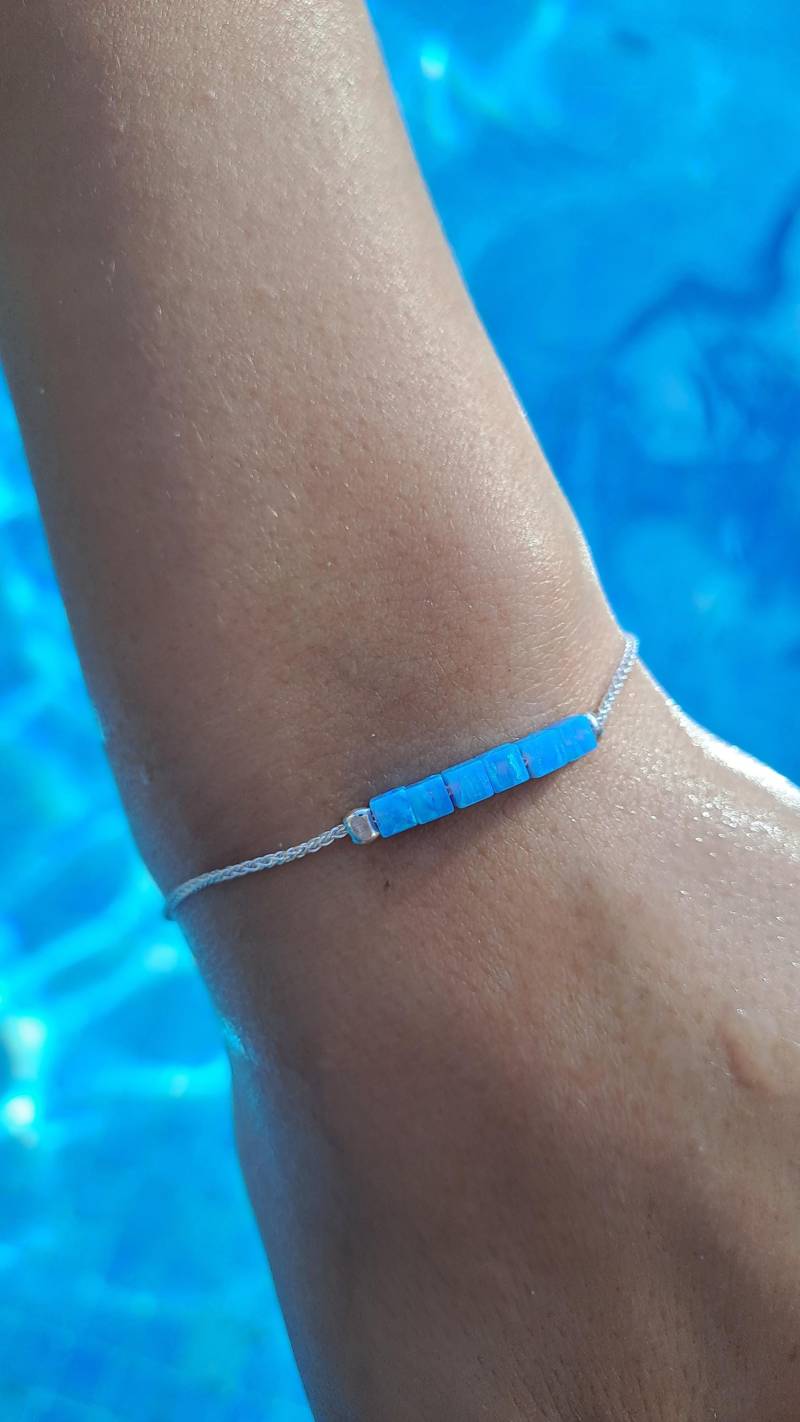 Schmuck Silber 925 Opal Rhodiniert Hochzeit Verlobung Geschenk Beste Freundin Armband Set Möglich Handgemachtes Schmuckstück Schmuckstein von LillysOpale