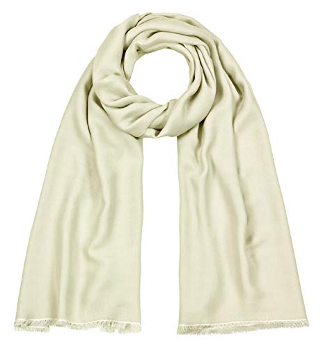 Maharanis handgewebter Seidenschal creme 45 x 180 cm fair gehandelt von Maharanis