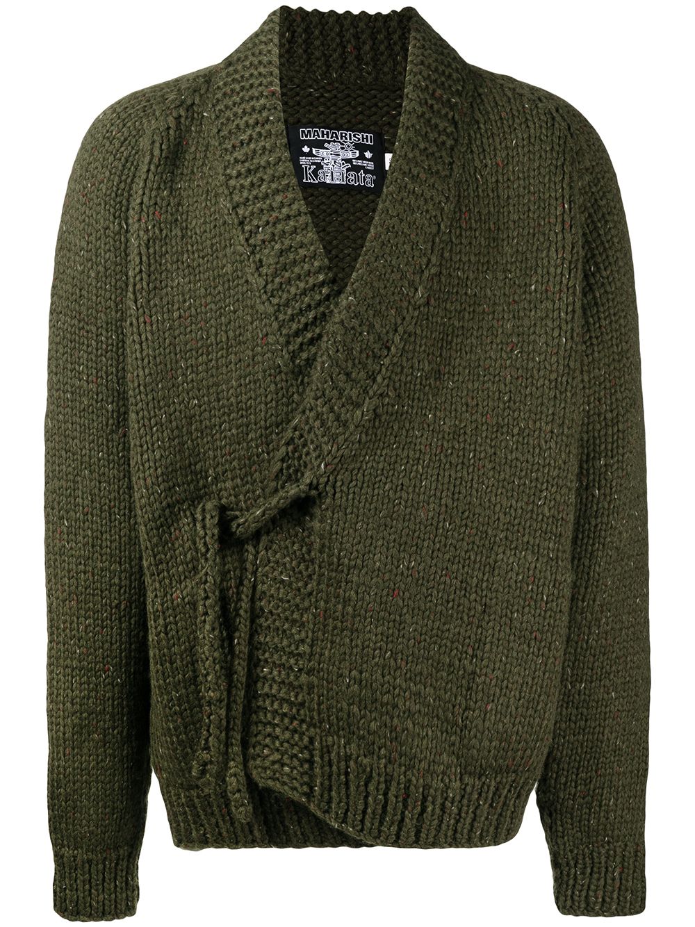 Maharishi Cardigan mit Schleifenverschluss - Grün von Maharishi