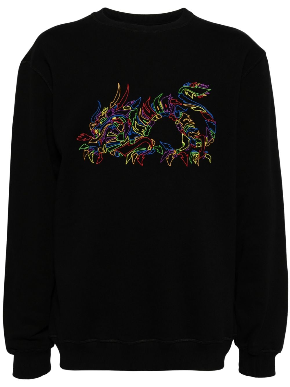 Maharishi Distorted Dragon Sweatshirt aus Bio-Baumwolle - Schwarz von Maharishi