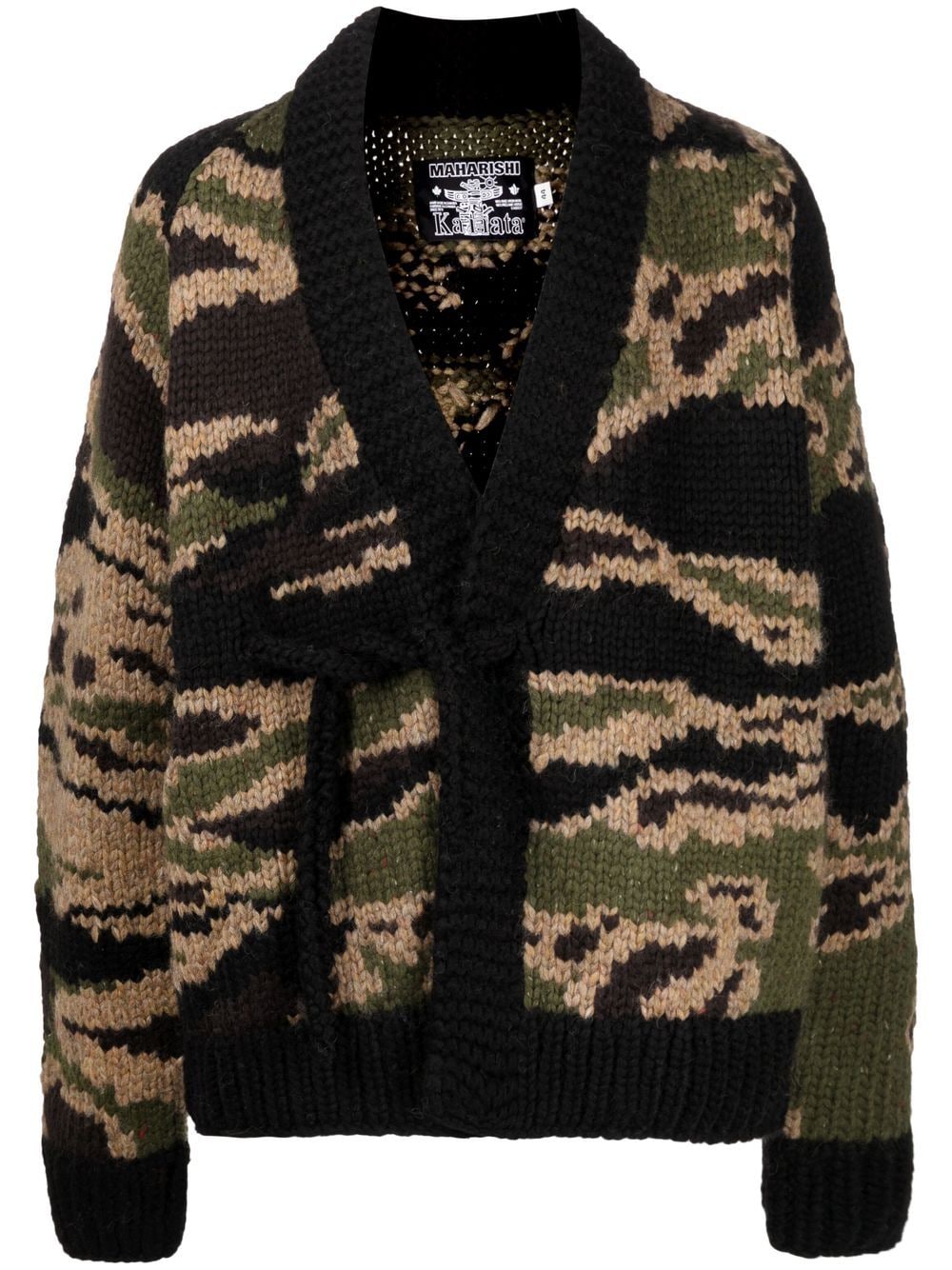 Maharishi Cardigan mit Camouflagemuster - Schwarz von Maharishi