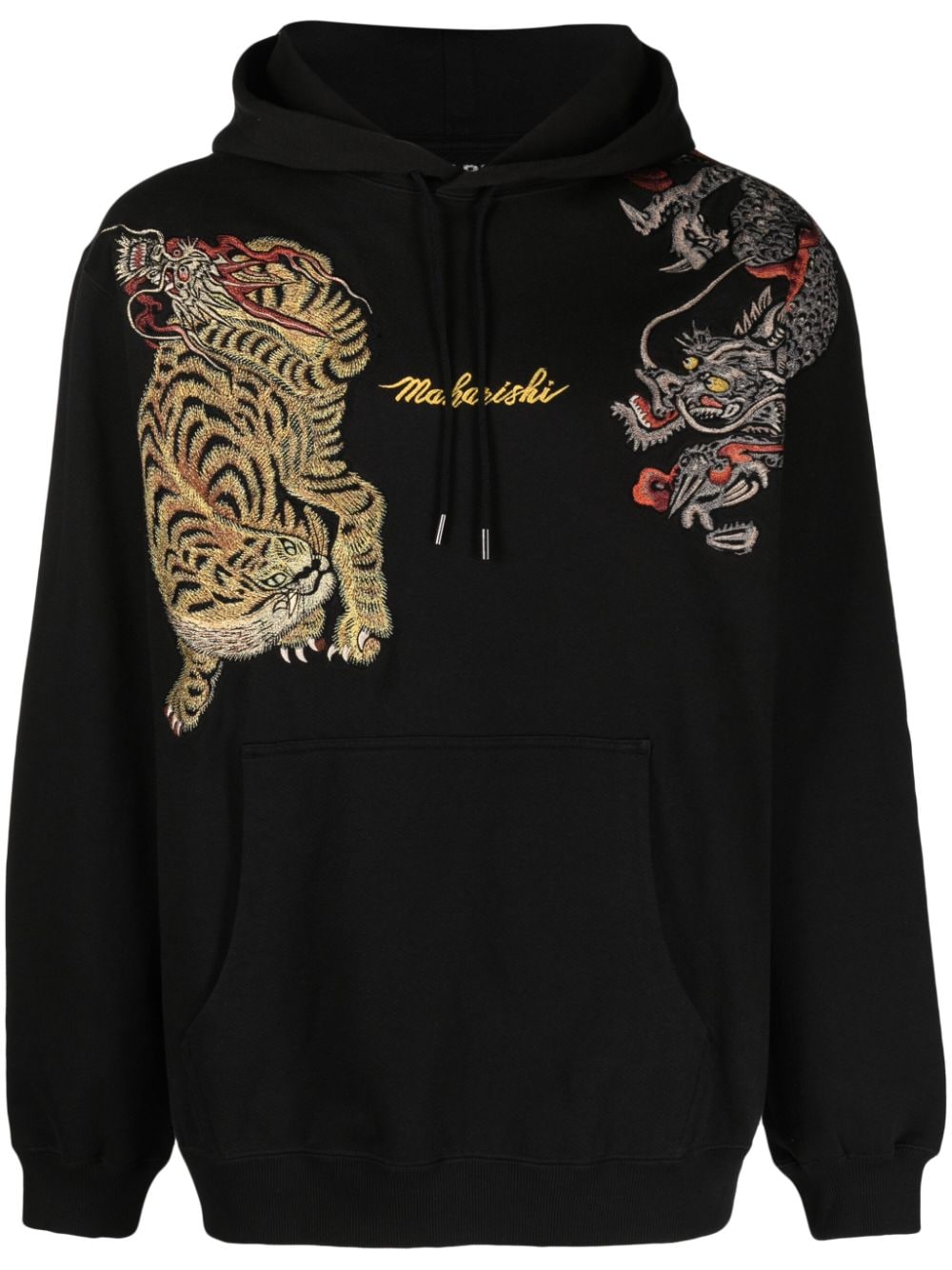 Maharishi Ying & Yang Hoodie aus Bio-Baumwolle - Schwarz von Maharishi