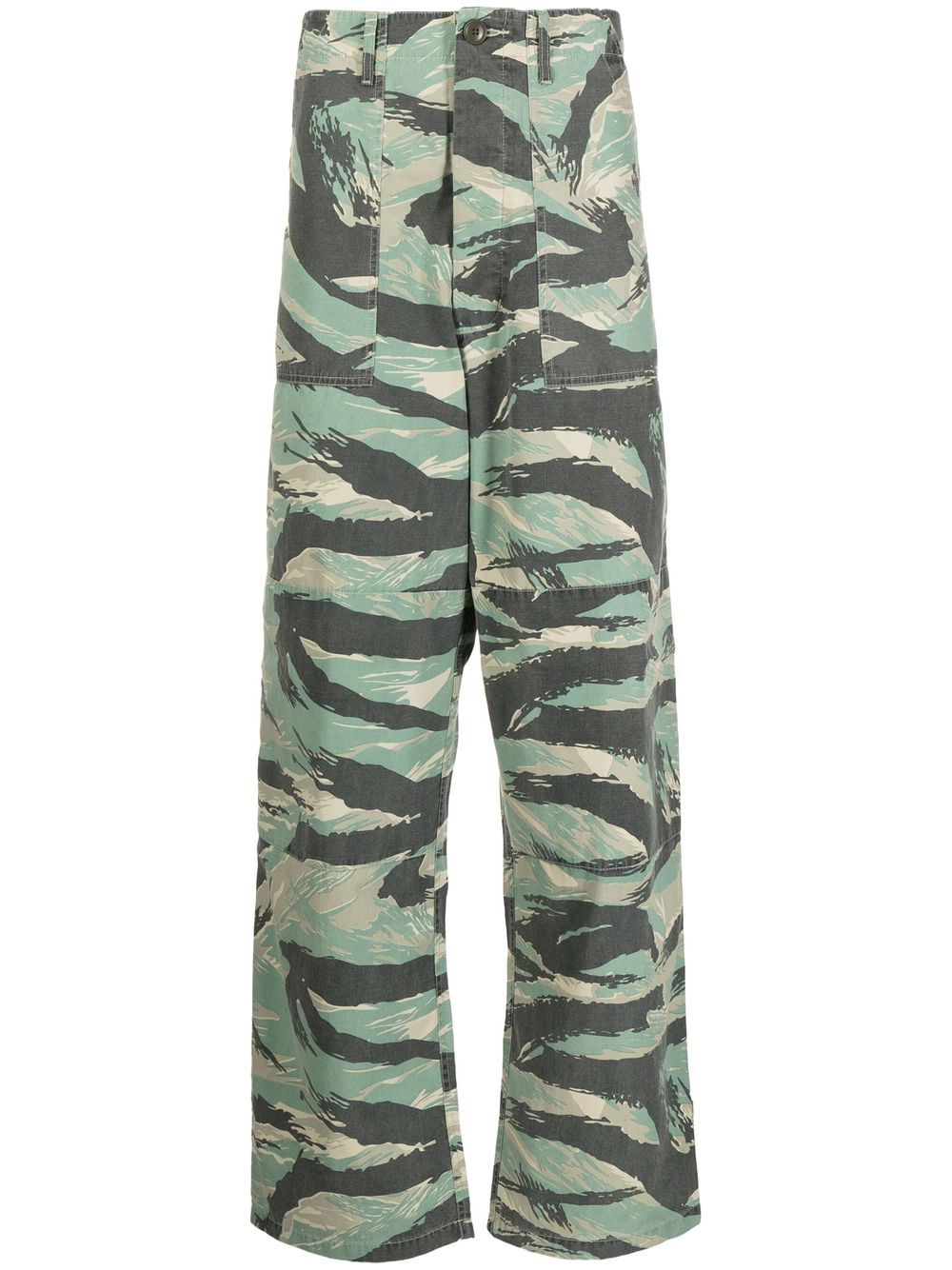 Maharishi Gerade Hose mit Camouflage-Print - Grün von Maharishi