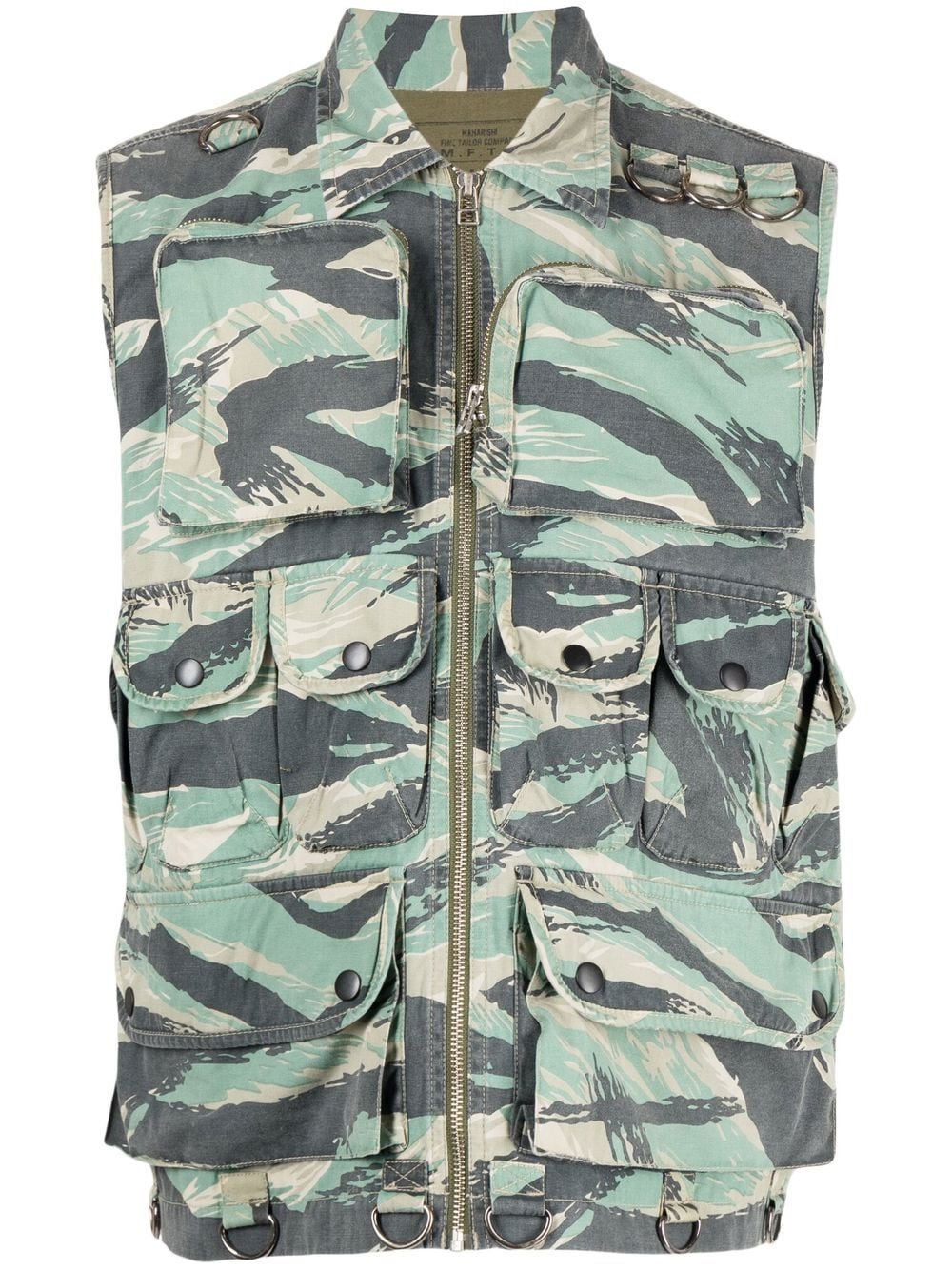 Maharishi Weste mit Camouflage-Print - Grün von Maharishi