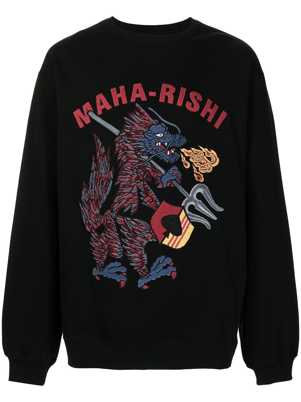 Maharishi Sweatshirt mit Logo-Print - Schwarz von Maharishi