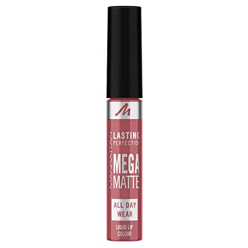 Manhattan Lasting Perfection Mega Matte Liquid Lip Color, Fb. 210 Central Pink von Manhattan