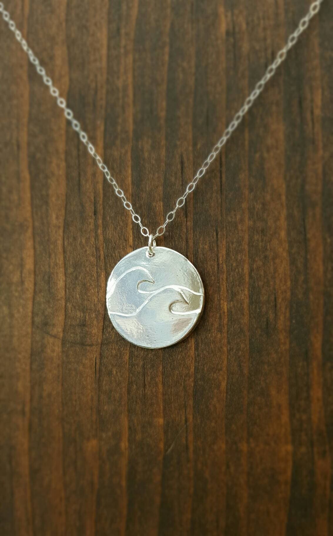 Doppelwelle Anhänger Sterling Silber Doppelwelle Anhänger Sterling Silber von MahinaSpirit