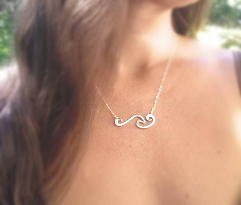 Halskette, Anhänger, Sterling Silber Ozean Welle Halskette, Anhänger, Sterling Silber Ozean Welle von MahinaSpirit