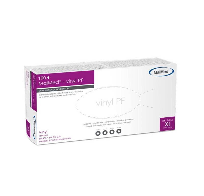 MaiMed Einweghandschuhe Vinyl Einmalhandschuhe 100 Stk, puderfrei, latexfrei von MaiMed